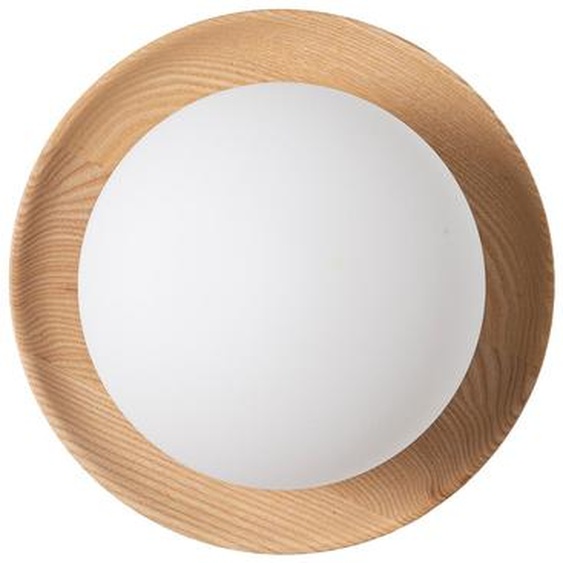 Applique murale ronde en bois de style nordique, Wabi-Sabi, Ø21 cm, G9 max. 15 W, « POLARIS »