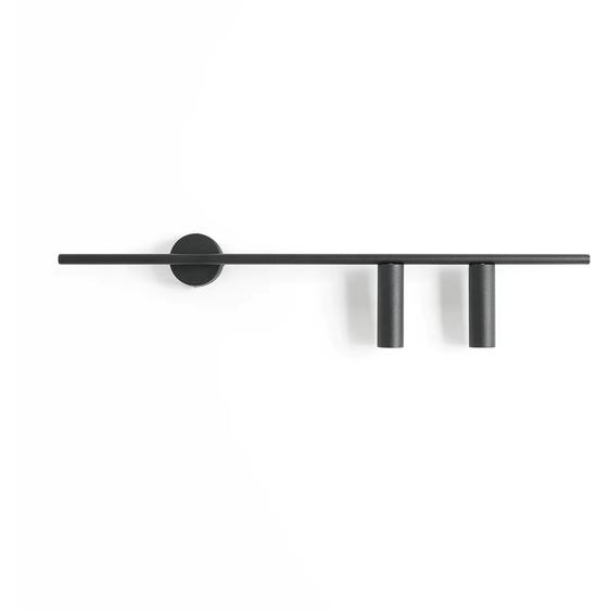 Applique murale TREVO 2L noir 17 cm