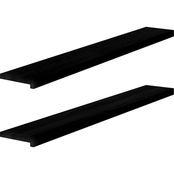 Appuis de fenêtre 2 pcs. Marron foncé 140x20x2 cm Chêne massif