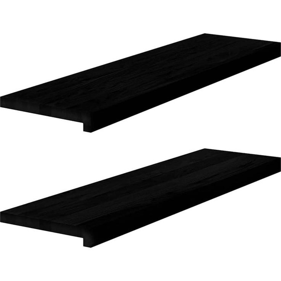 Appuis de fenêtre 2 pcs. Marron foncé 90x30x2 cm Chêne massif