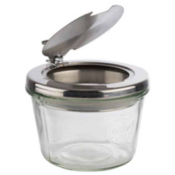 APS Couvercle rabattable pour bocal Weck, acier inoxydable