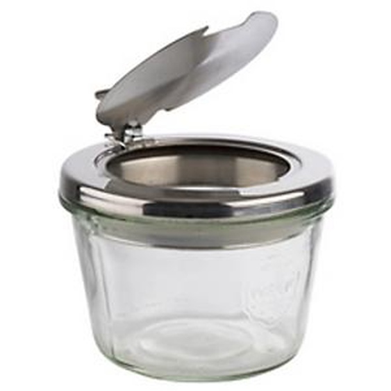 APS Couvercle rabattable pour bocal Weck, acier inoxydable