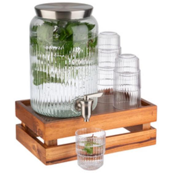 Distributeur à boisson, 7 litres, verre/inox
