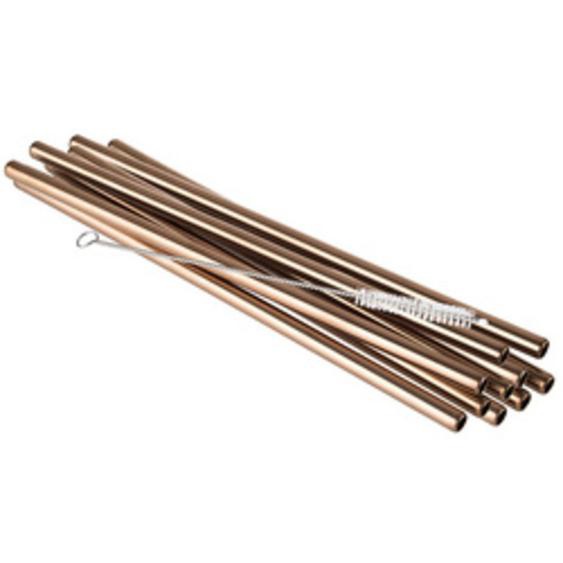 Paille en acier inoxydable, longueur : 215 mm, cuivre