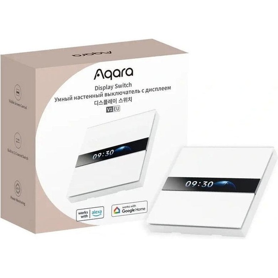 Aqara, interrupteur mural V1 avec écran LCD personnalisable, blanc