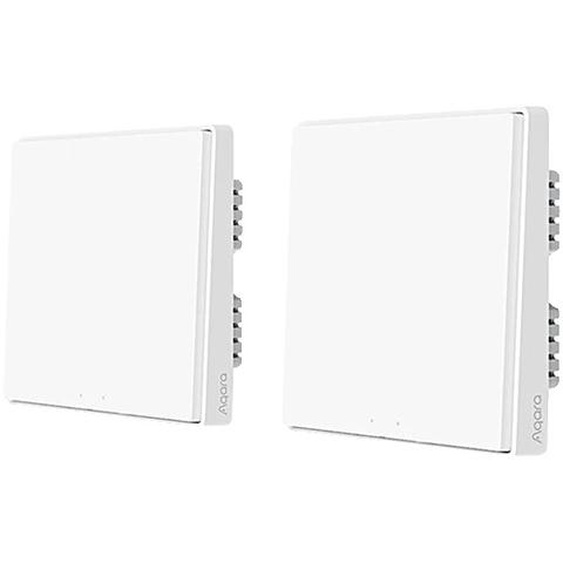 Aqara Smart Interrupteur mural, 1/2/3 touches, communication Zigbee, Pas de neutre 1keyX2