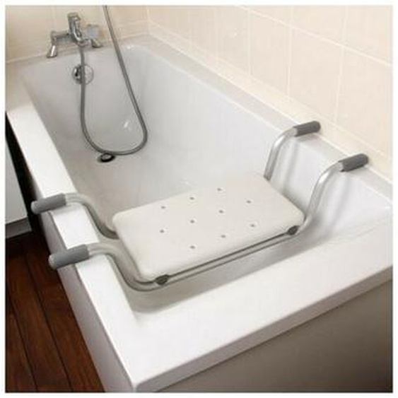 Siège de Baignoire Extensible, Siège de Bain Suspendu Réglable, Tabouret de Salle de Bain, Capacité de Charge 120 kg, Blanc - Aqrau