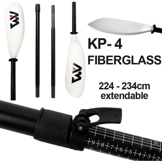 Aqua Marina Réveiller A MARHR fiViolet pagaie KP-4 kayak gonflable double lame cuillère profonde lame extensible 224-234cm 4 section rame