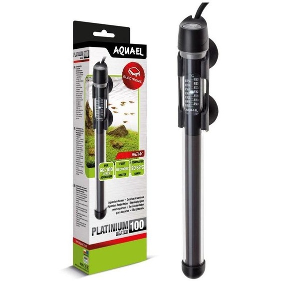 Aquael Platinium Heater chauffage daquarium 25 à 300 watts entièrement électronique, Aquael:100 Watt