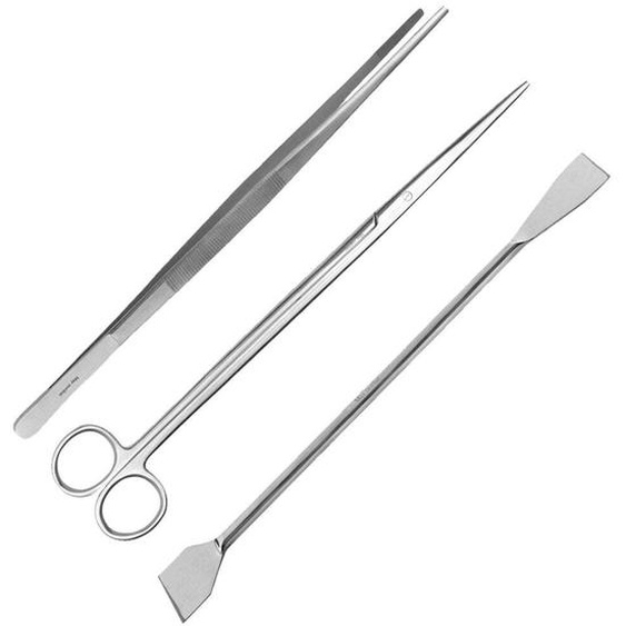 Aquarium Terrarium Set droit 30 cm Pincette pour plantes Ciseaux pour plantes