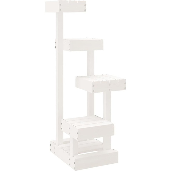 Arbre à chat blanc 45,5x49x103 cm pin massif