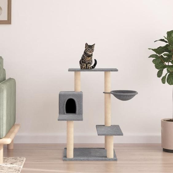 Arbre à chat pratique avec colonnes à griffer en sisal gris clair 82,5 cm - Arbres à chat ,meubles design 7342388 1parcel