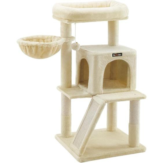 Arbre à Chat, Tour de Jeux, Grand Plate-Forme, Beige PCT51M - Feandrea