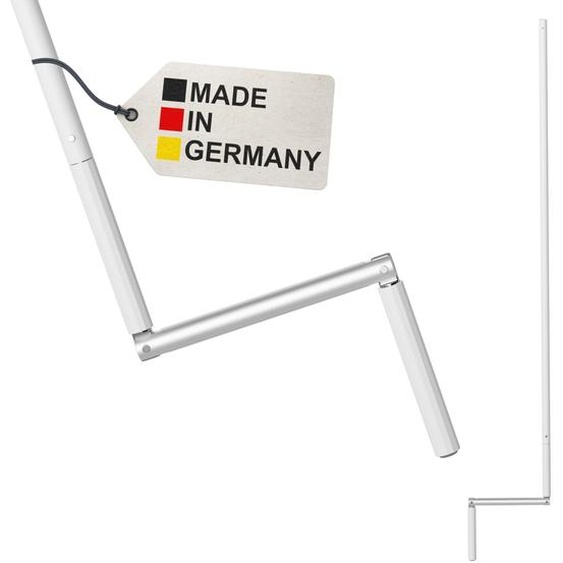 Arbre de manivelle pour stores, 120 cm, aluminium, blanc