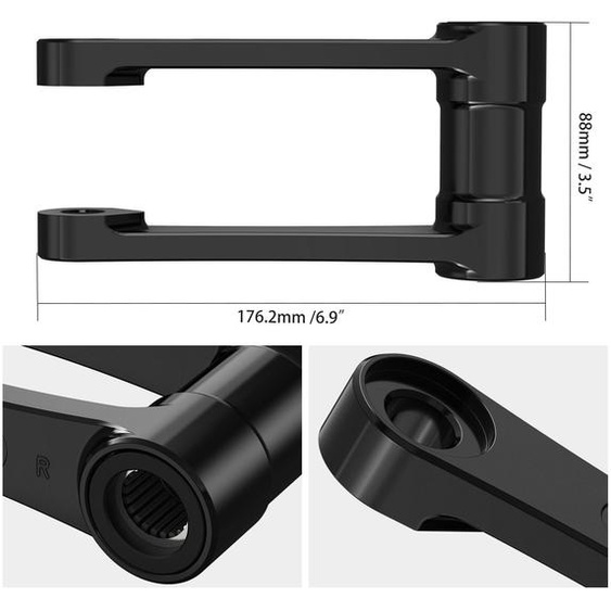 Arbre de suspension arrière pour motos, diamètre de 1,75 pouce, en aluminium noir, pour motos tout-terrain