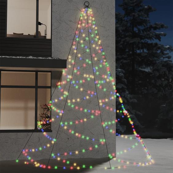 Arbre mural avec crochet métallique 720 LED colorées 5 m
