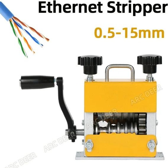 ARC DEER Dénudeur Ethernet portatif amélioré (0,5-15 mm)     Machine à dénuder les fils standard de 1 à 17 mm pour le recyclage des fils de cuivre