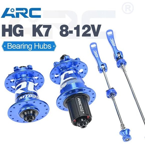 ARC MT039, moyeu VTT à 6 cliquets, moyeu à 6 roulements, frein à disque, alliage daluminium, moyeu avant 9x100, arrière 10x135, HG K7, 8 9 10 11 12 V