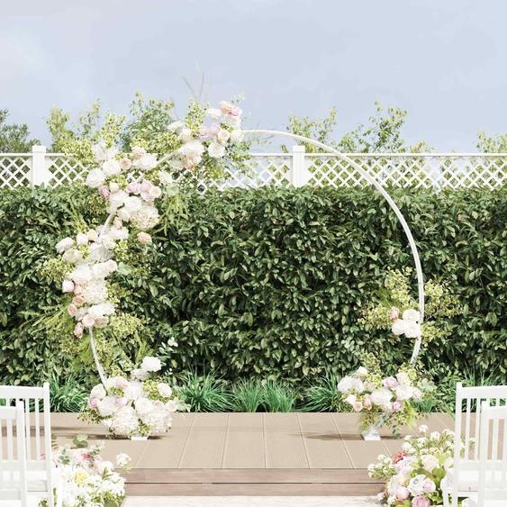 Arche de mariage Blanc 223 x 45 x 201 cm Acier
