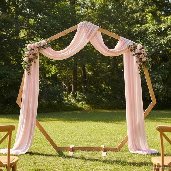 Arche de mariage Marron Clair 221 x 92 x 216 cm