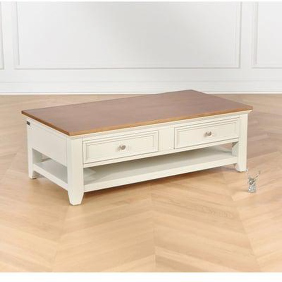 Table basse rectangulaire double plateau 4 tiroirs ARCHER