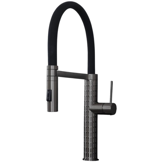 Architek mitigeur évier à douchette mobile gun métal Essebagno