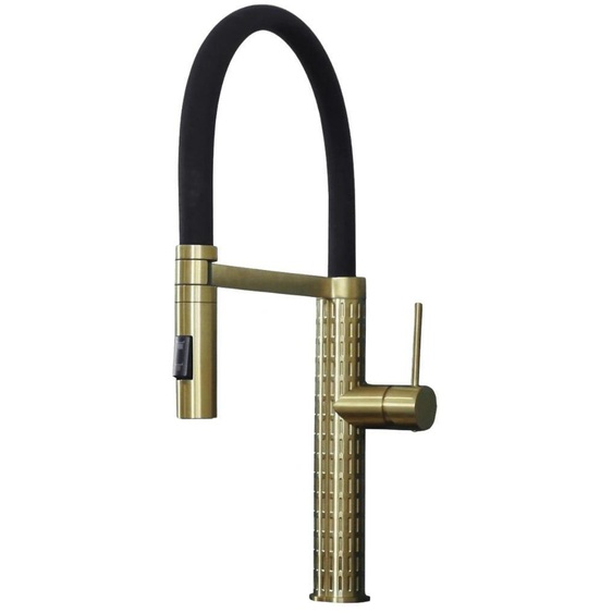 Architek mitigeur évier à douchette mobile or brossé Essebagno