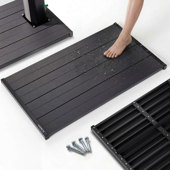 AREBOS base douche solaire PVC antidérapante résistante outdoor