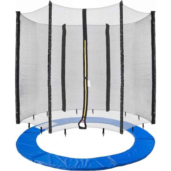 Arebos - Coussin de Protection pour Trampoline 244 cm + Filet pour 6 poteaux
