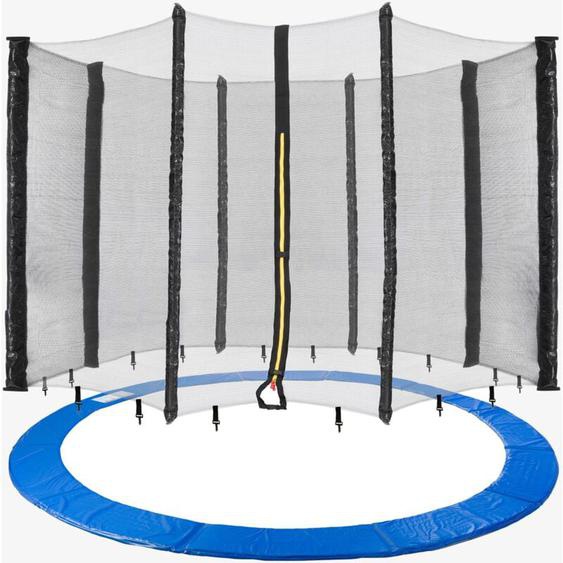 Arebos - Coussin de Protection pour Trampoline 366 cm + Filet pour 8 poteaux