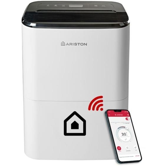 Ariston Group - Déshumidificateur Intérieur Connecté 21L - Ariston deos 21S net wifi - Intelligent, Silencieux, jusquà 52 m²