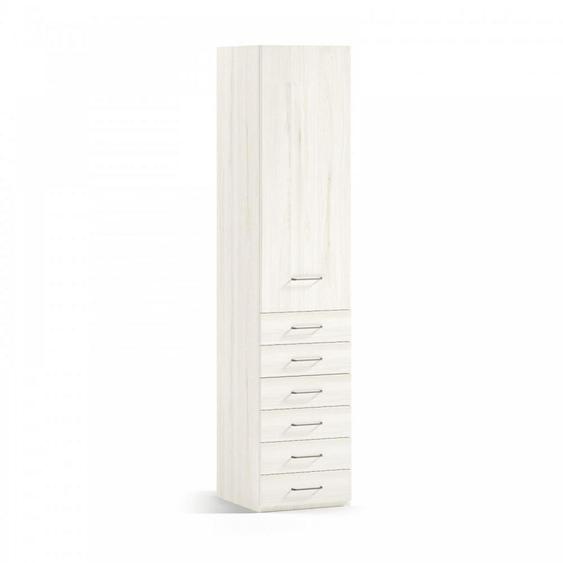 Armoire 1 porte gauche 6 tiroirs 42,3 x 57,5 x 220 cm