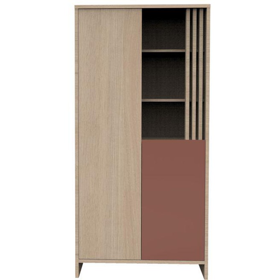Armoire 2 portes 1 niche petite porte - terracotta - Tokyo