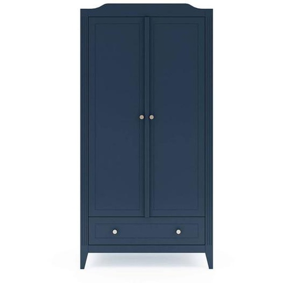 Armoire 2 Portes 1 Tiroir Héritage Bleu Prestige