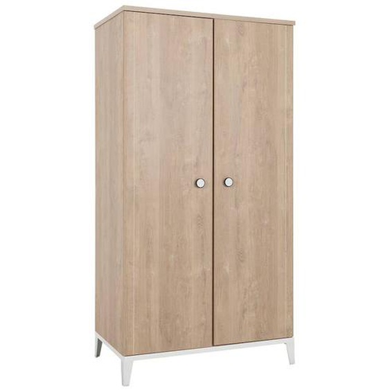 Armoire 2 Portes Elliot Blanc & Chêne