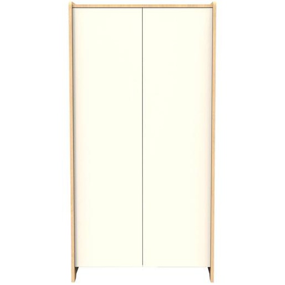 Armoire 2 Portes En Bois Décor Chêne Miel Beige