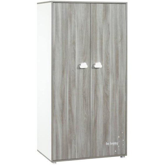 Armoire 2 Portes En Bois Gris