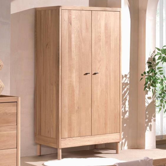 Armoire 2 Portes En Chêne Massif Romane Bois Naturel