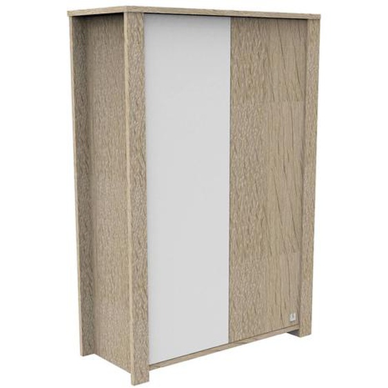 Armoire 2 Portes Marron/blanc