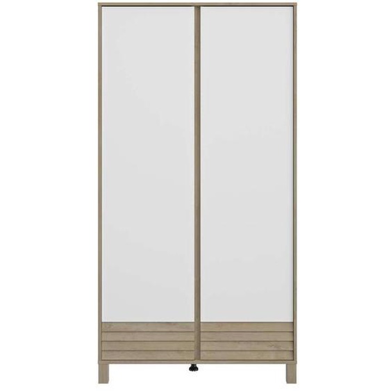 Armoire 2 Portes Nino Chêne & Blanc