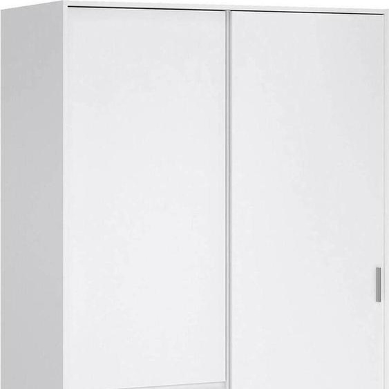 Armoire 2 portes Sanjose, meuble de chambre à coucher, armoire, penderie, 119x60 h200 cm, blanc brillant
