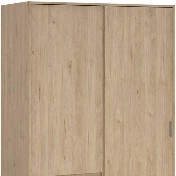 Sanjose - Armoire 2 Portes, 119x200h cm Chêne Brun, 4 Étagères