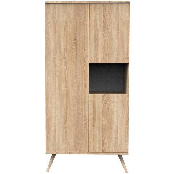 Armoire 3 Portes 1 Niche En Bois Marron