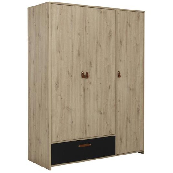 Armoire 3 Portes 1 Tiroir Artisan Bois Clair
