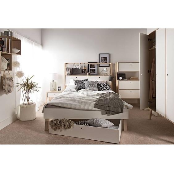 Armoire Spot Décor Bois Acacia Et Blanc