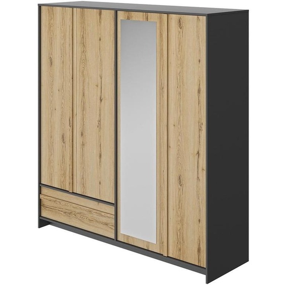 CALICOSY - Armoire 4 portes et 1 tiroir MIMIZAN L197 cm - Fabrication Française