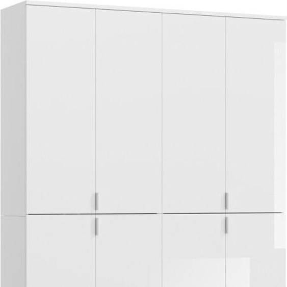 Armoire 8 portes BODITE – Rangement spacieux en blanc laqué
