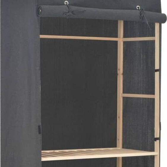 armoire à 3 niveaux Gris 79 x 40 x 170 cm Tissu