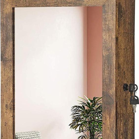 Armoire à bijoux suspendue, vintage, marron