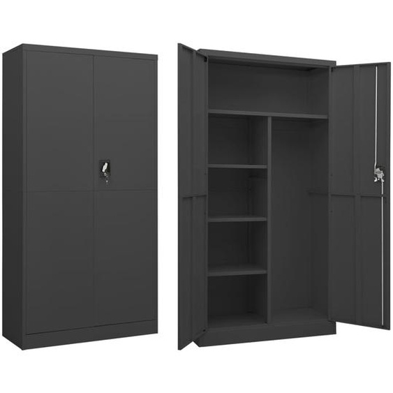 Armoire à casiers Anthracite 90x40x180 cm Acier